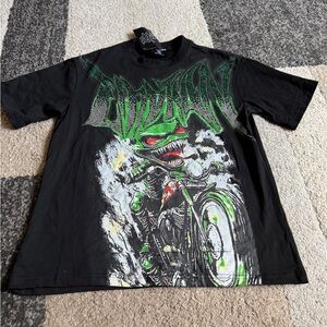 Mixed Emotion Wicked Goblin Black Shirt with Rhinestone - Small
